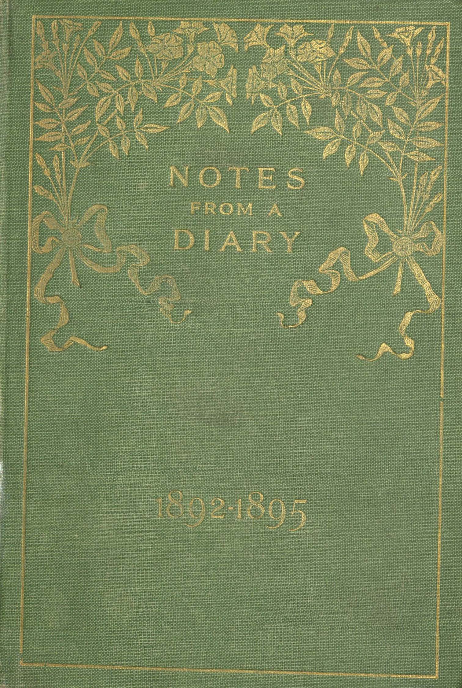 Notes from a diary 1892-1895 