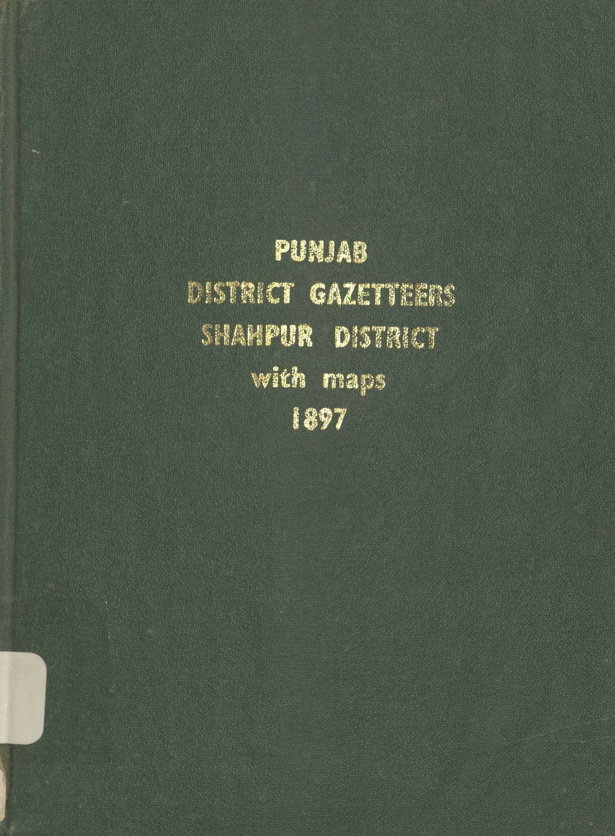 Gazetteer of the Shahpur district