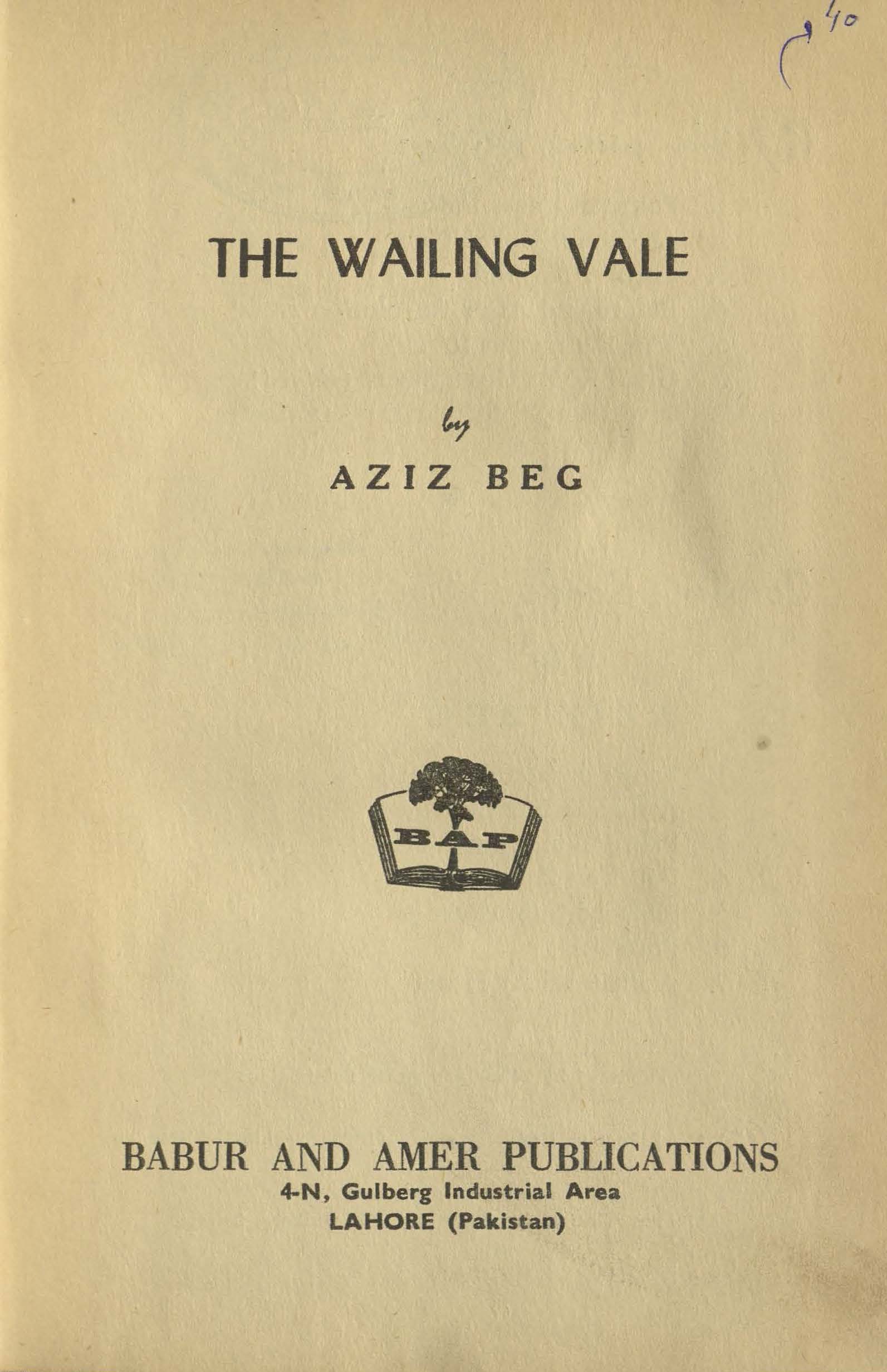 The wailing vale