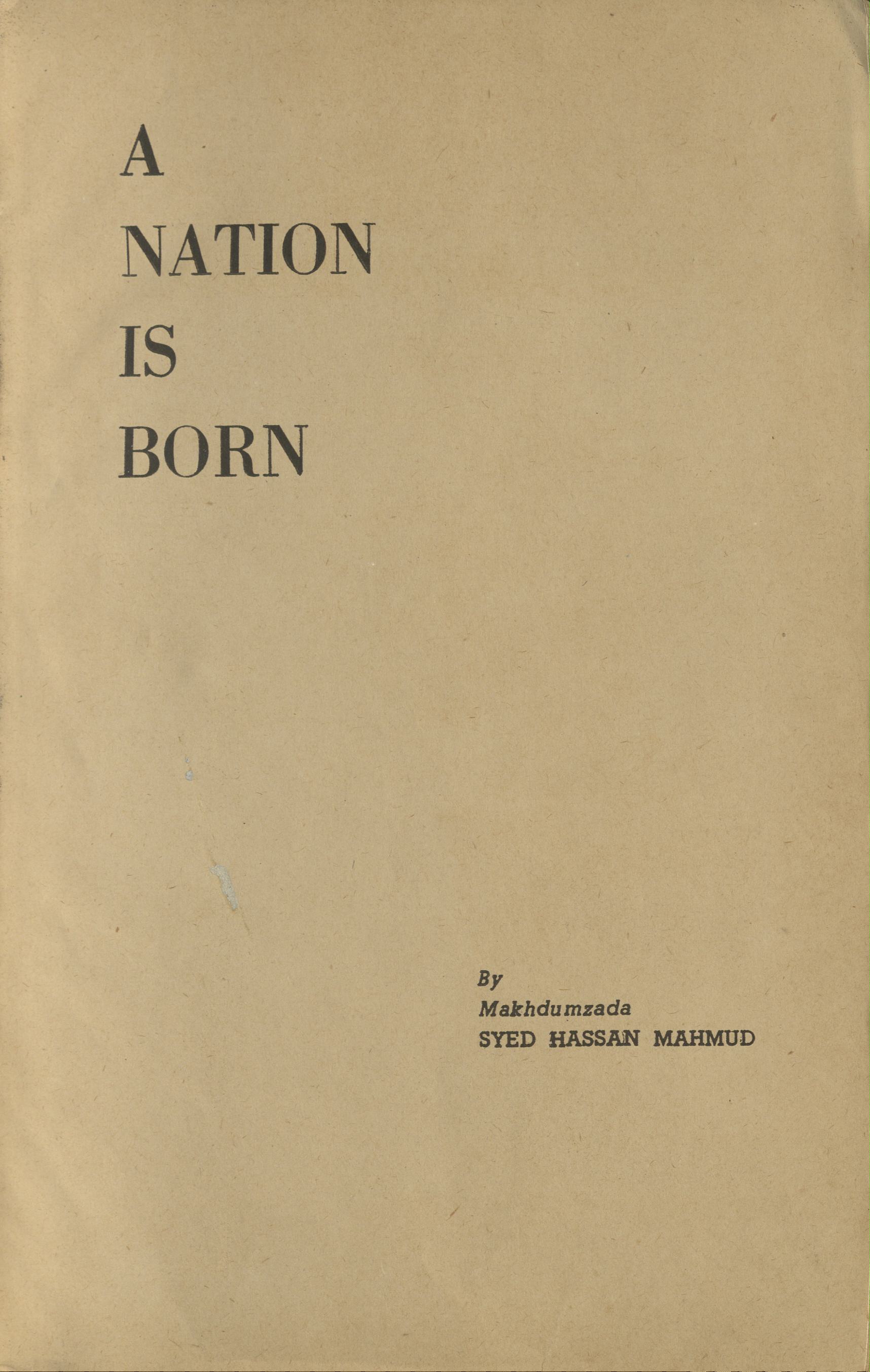 A nation is born