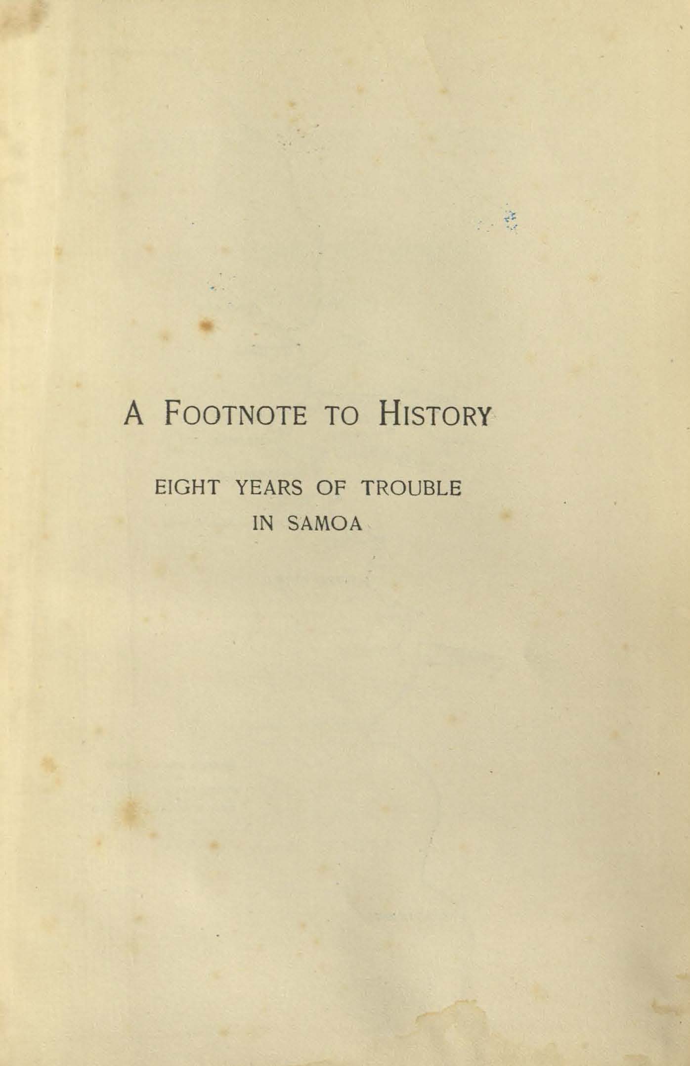 A footnote to history