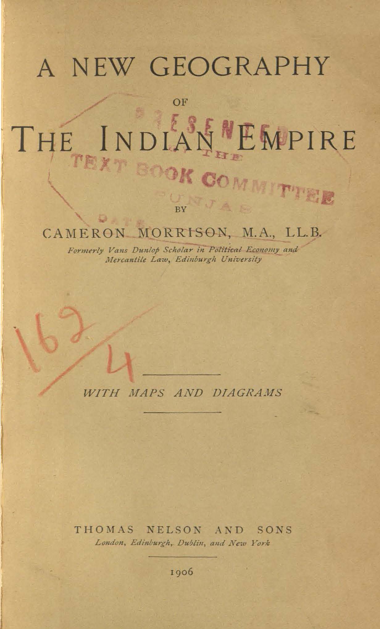 A New Geography of the Indian Empire