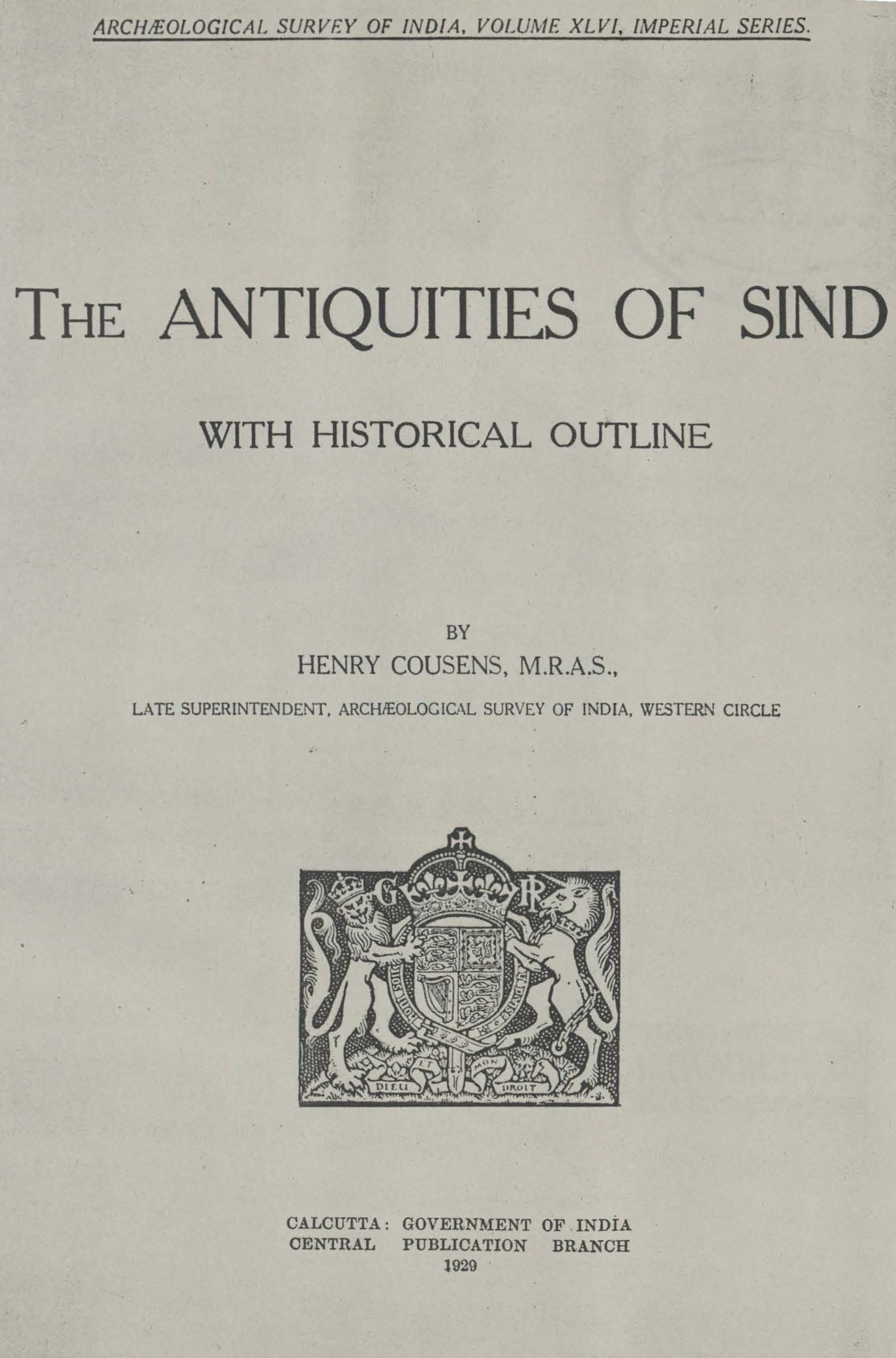 The antiquities of Sindh