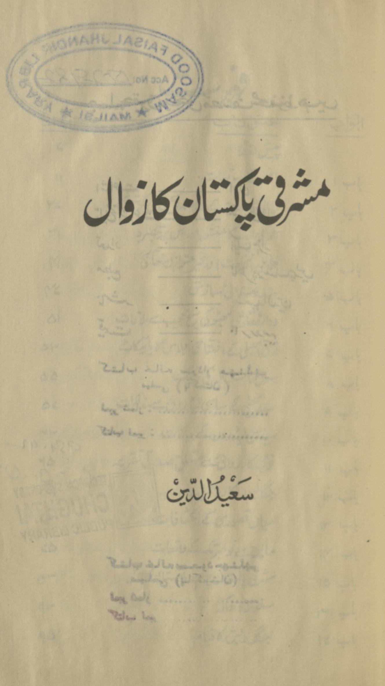 Mashriqī Pākistān kā zavāl | مشرقی پاکستان کا زوال