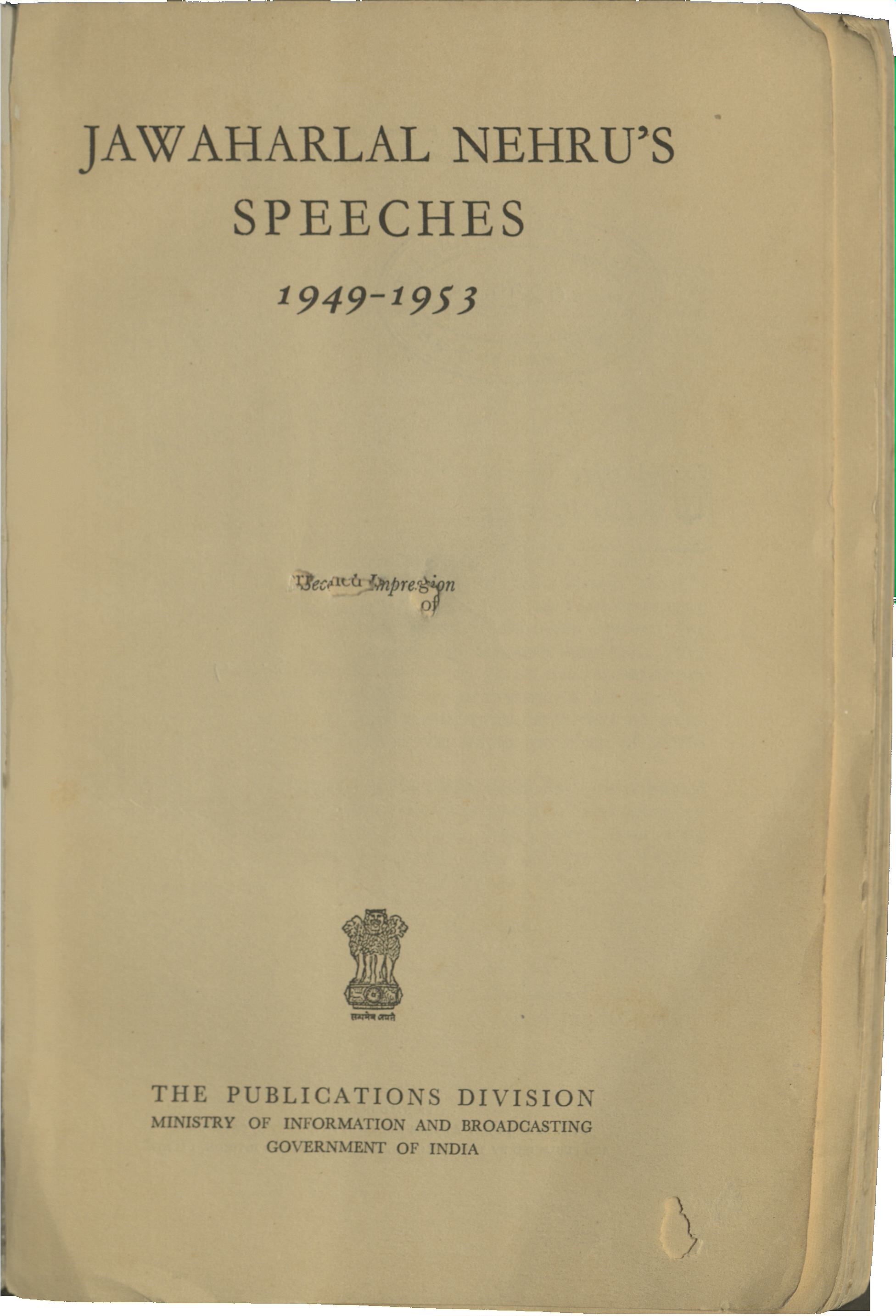 Jawaharlal Nehru's speeches