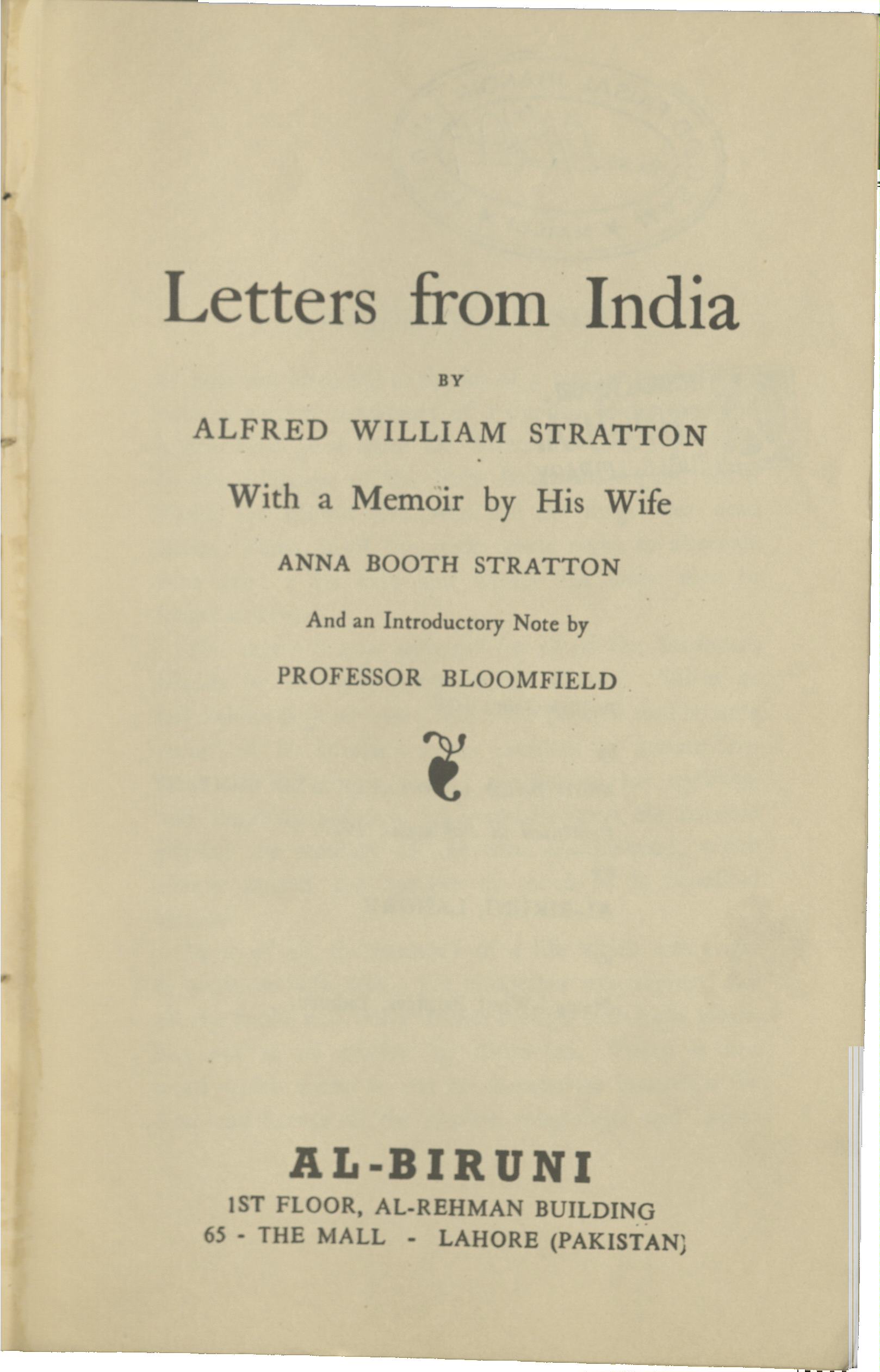 A letter from India