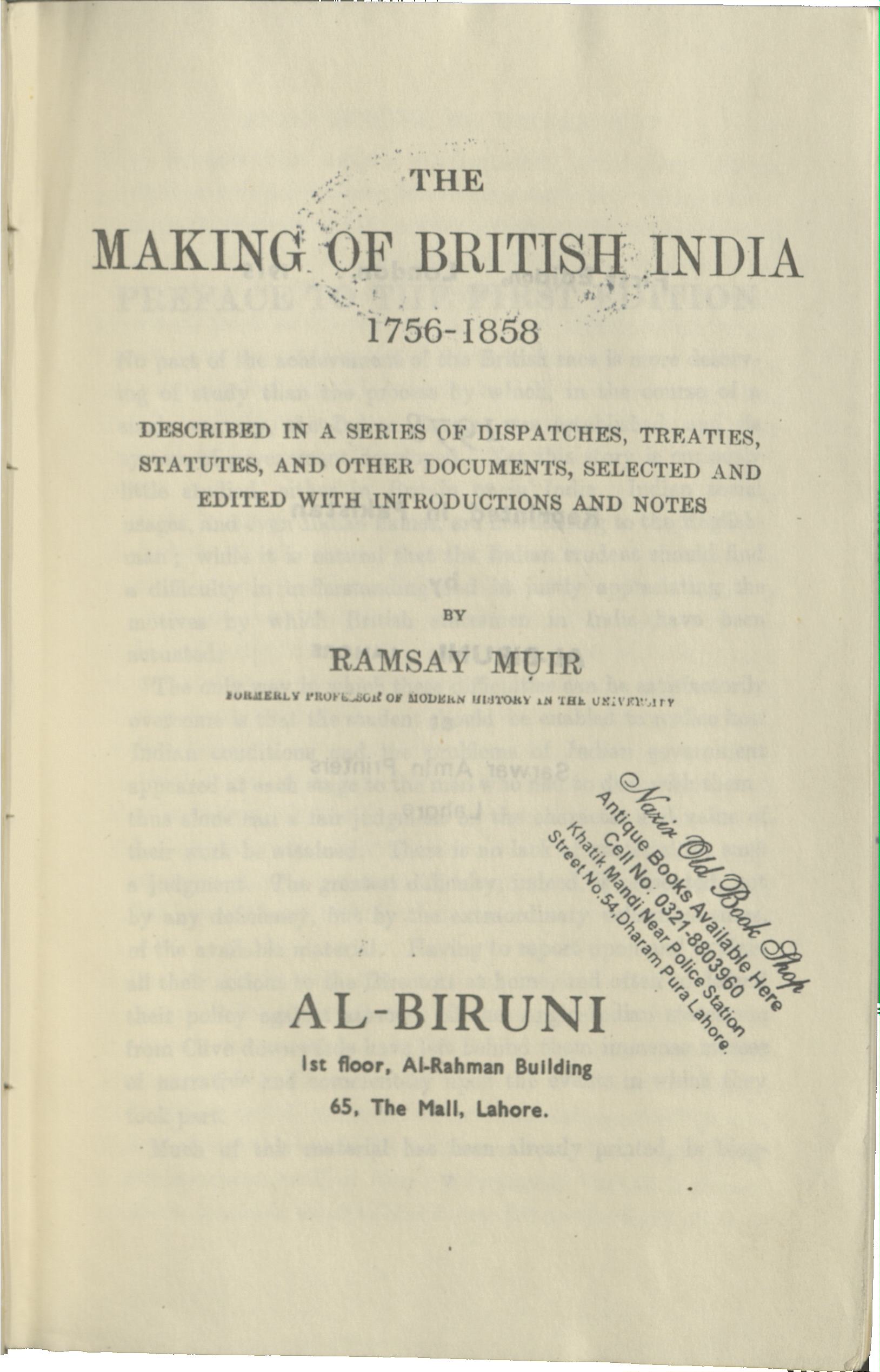 The making of British India, 1756-1858