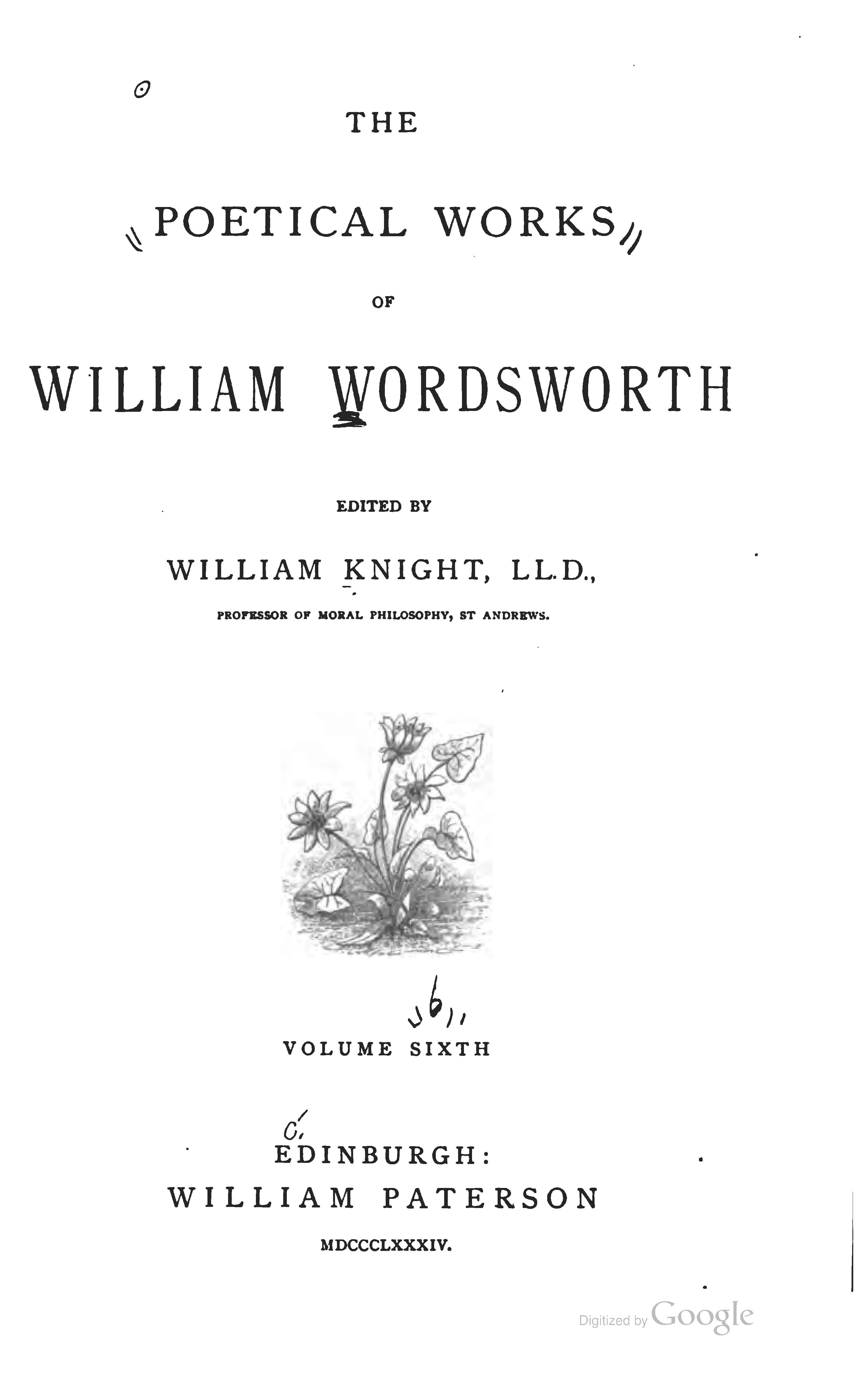 The Poetical Works of W. Wordsworth