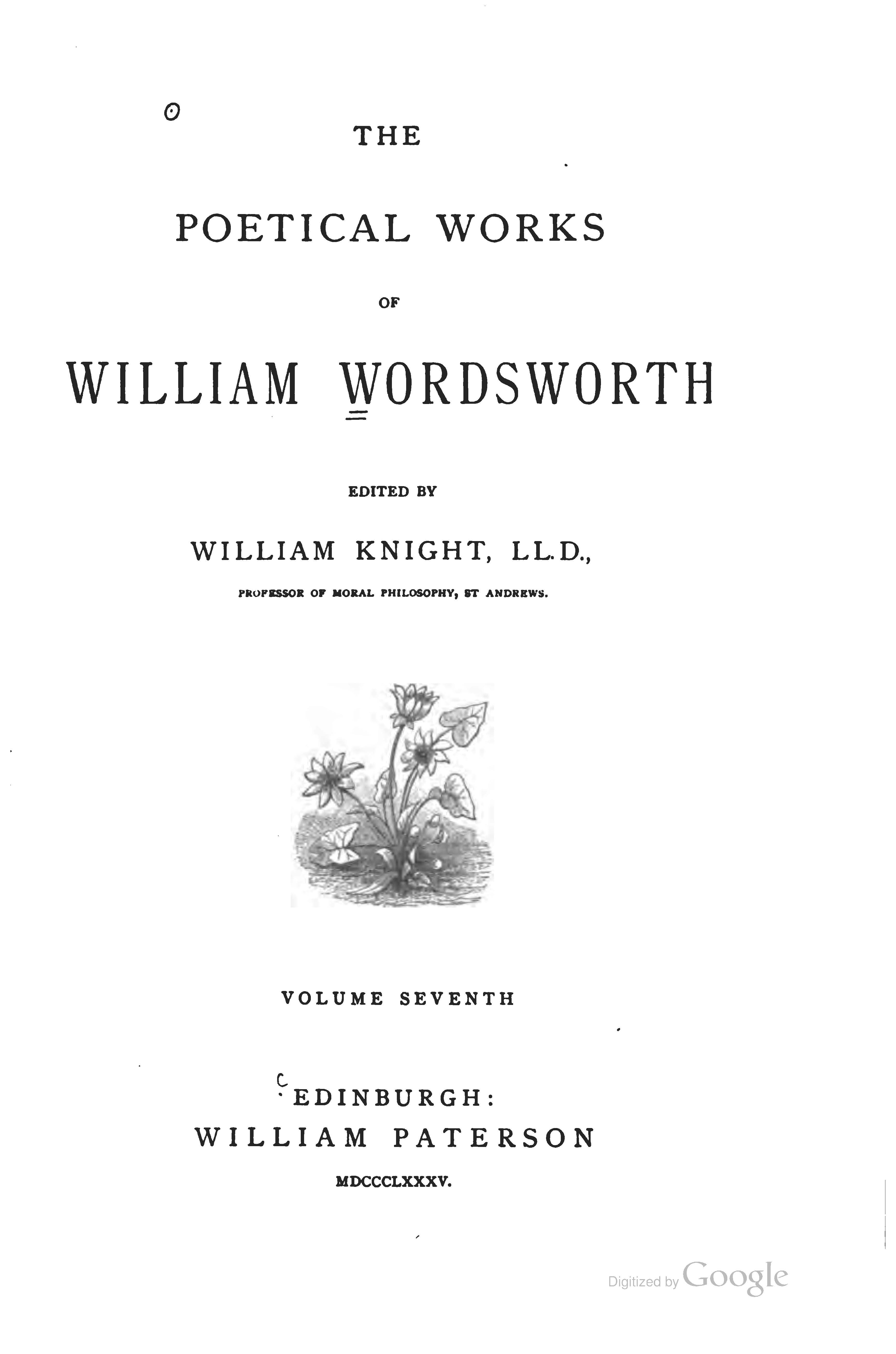 The Poetical Works of W. Wordsworth ا