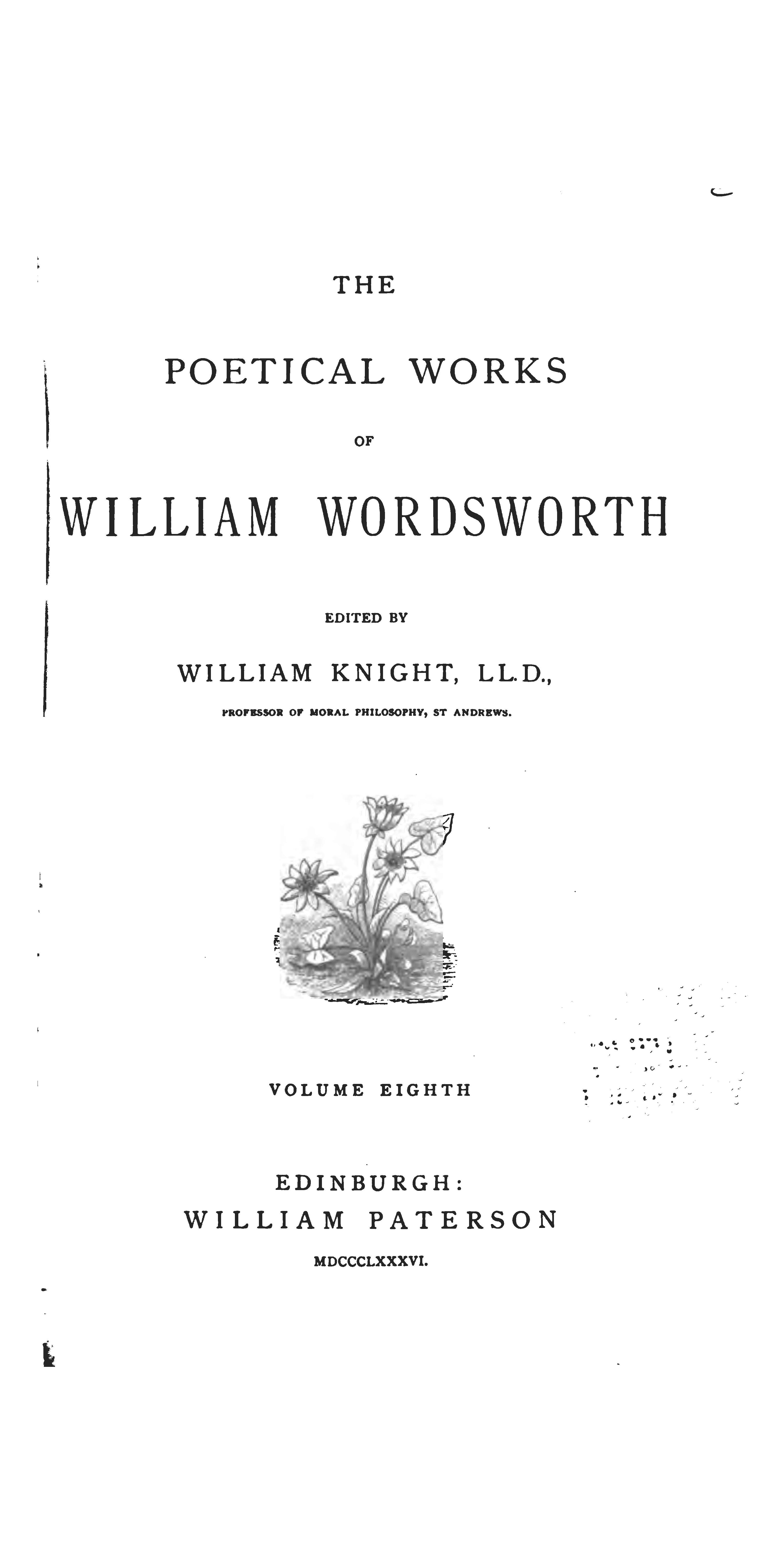 The Poetical Works of W. Wordsworth