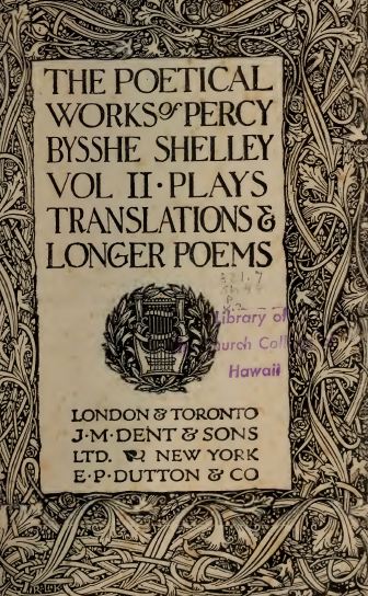 The Poetical Works of P. B. Shelley