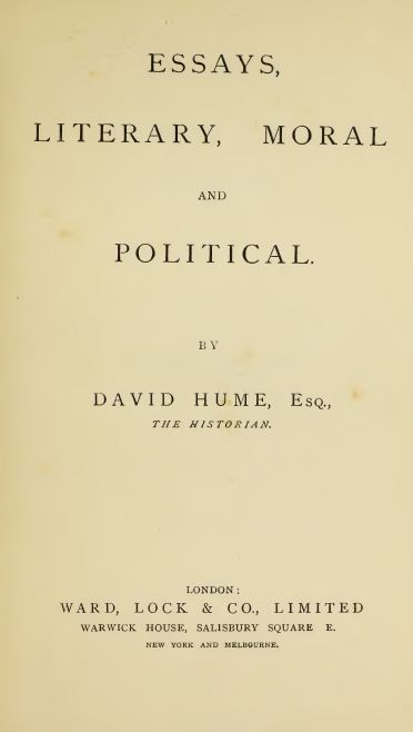 Essays, Literary, Moral and Political