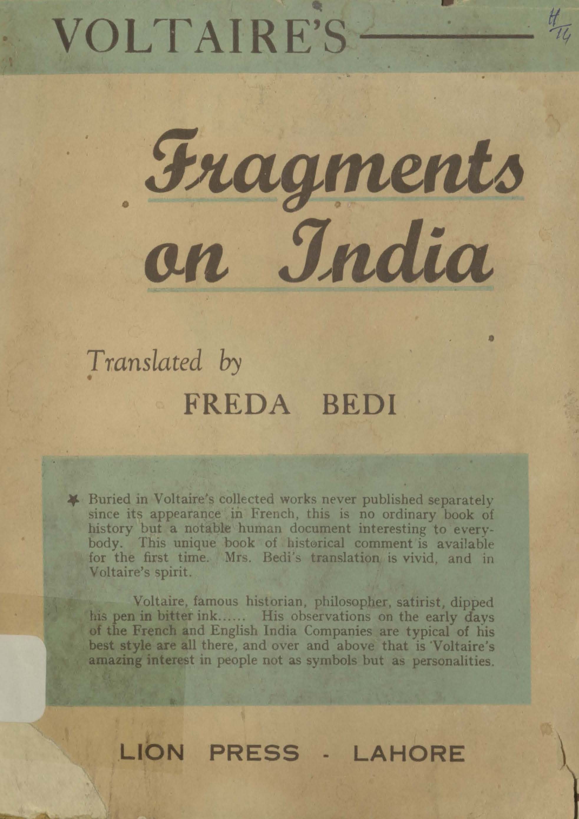 Fragments on India