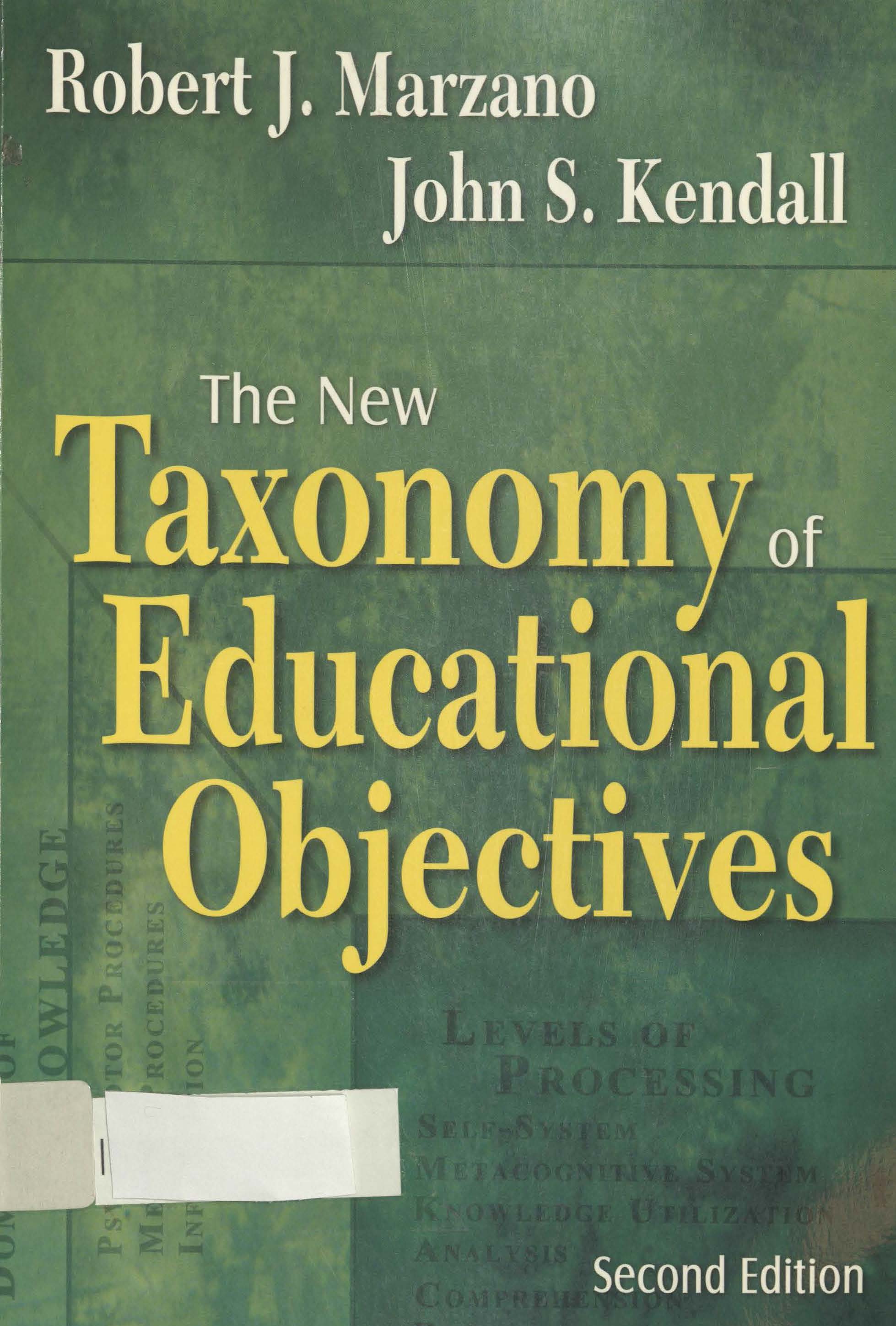 The new taxonomy of educational objectives 