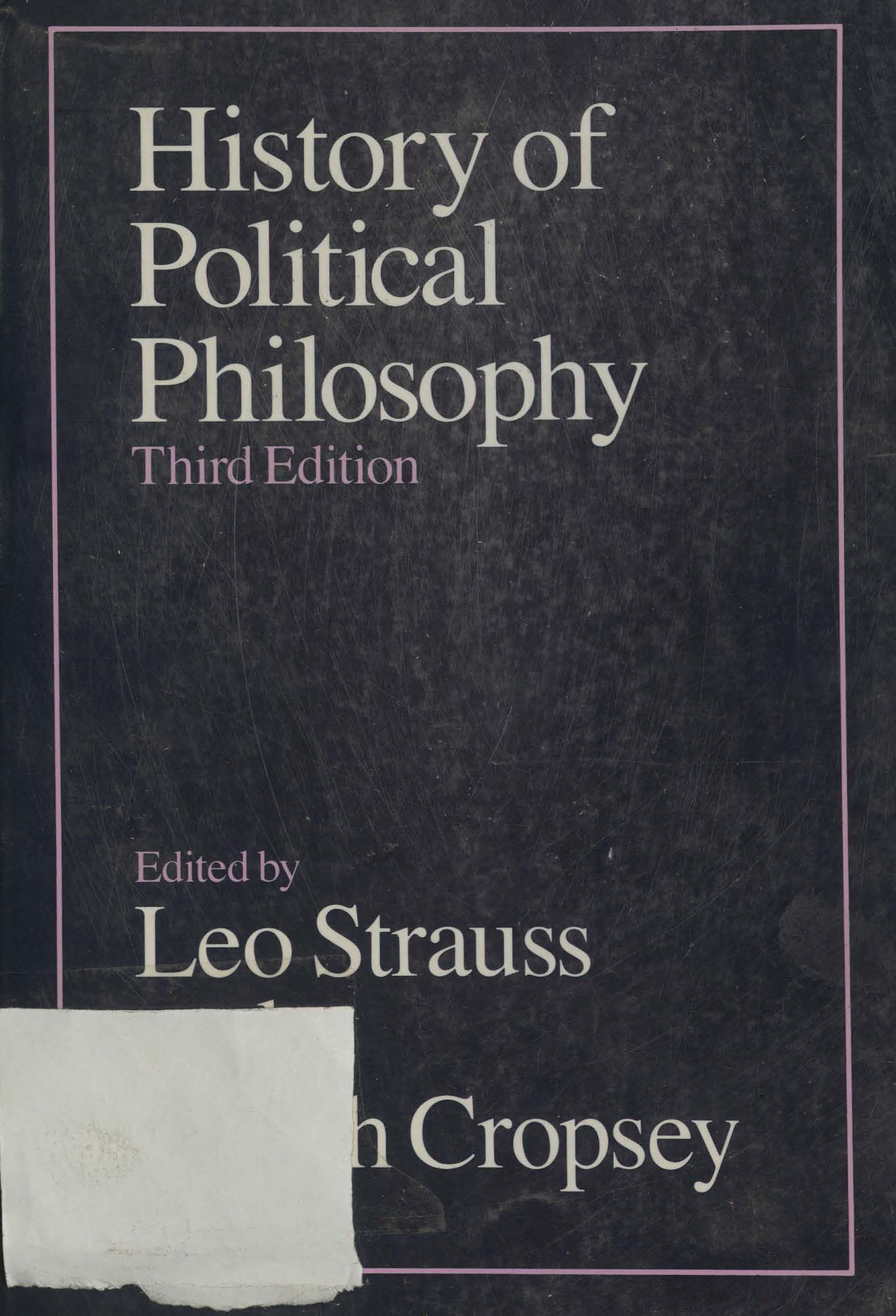 History of political philosophy 