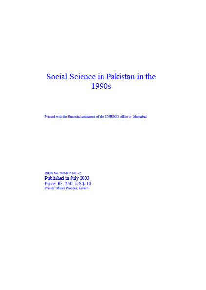 Social Science in Pakistan in the 1990s