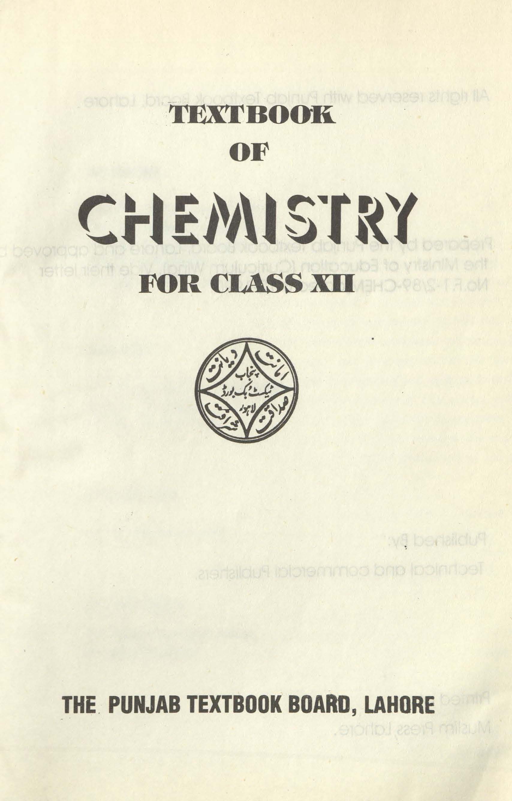 A textbook of Chemistry