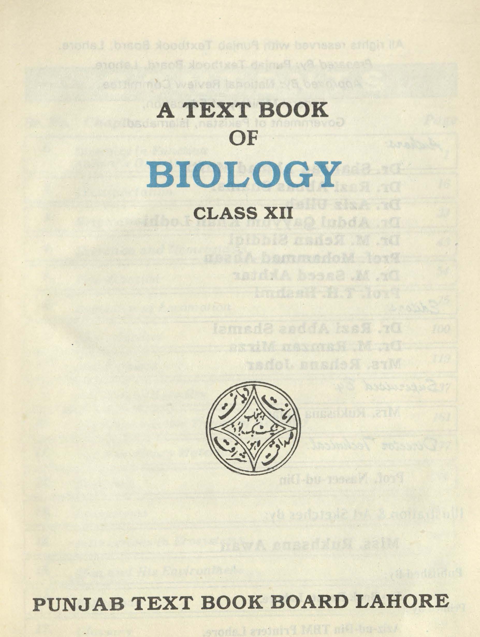 A textbook of biology 