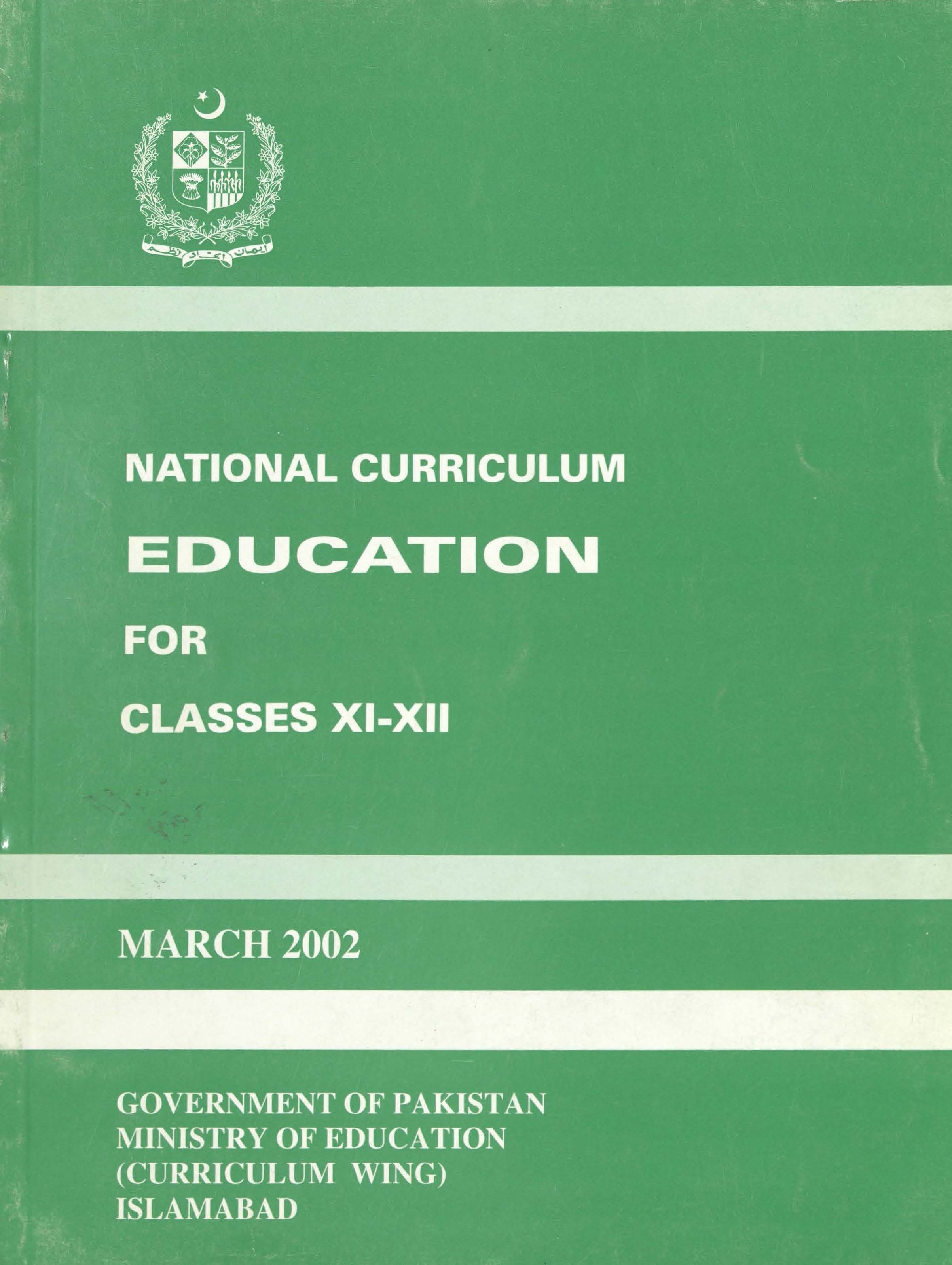 National Curriculum Education (Grade XI-XII)