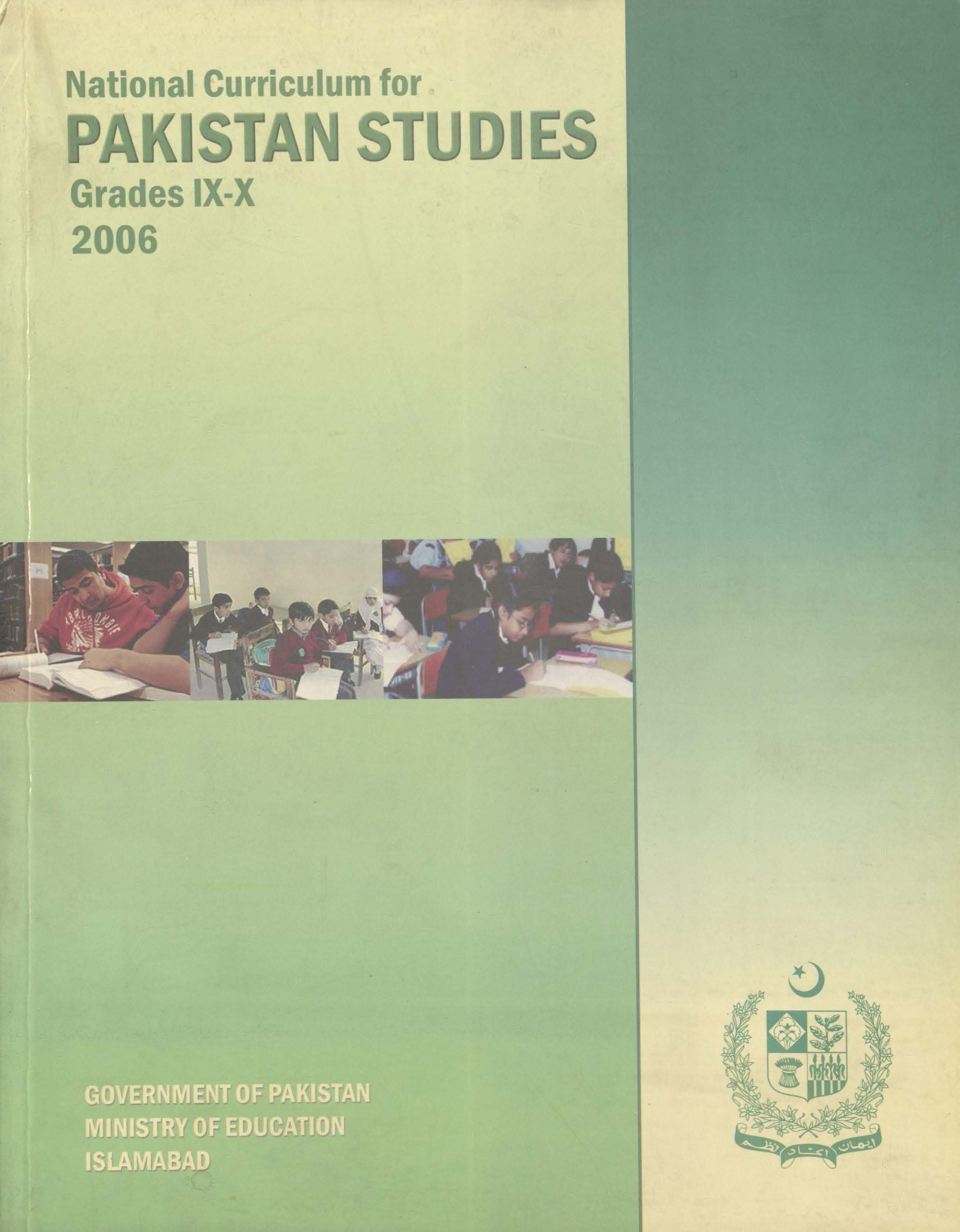 National Curriculum for Pakistan studies (Grade IX-X)