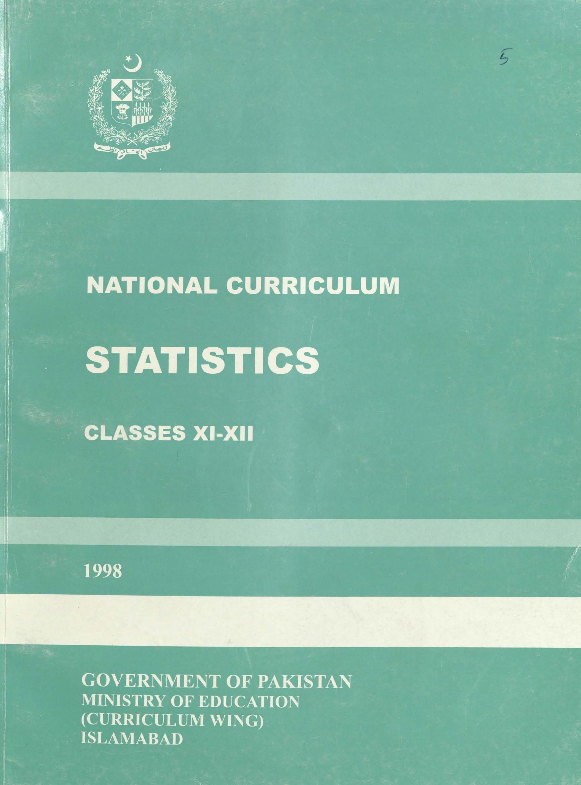 National Curriculum Statistics (Grade XI-XII)