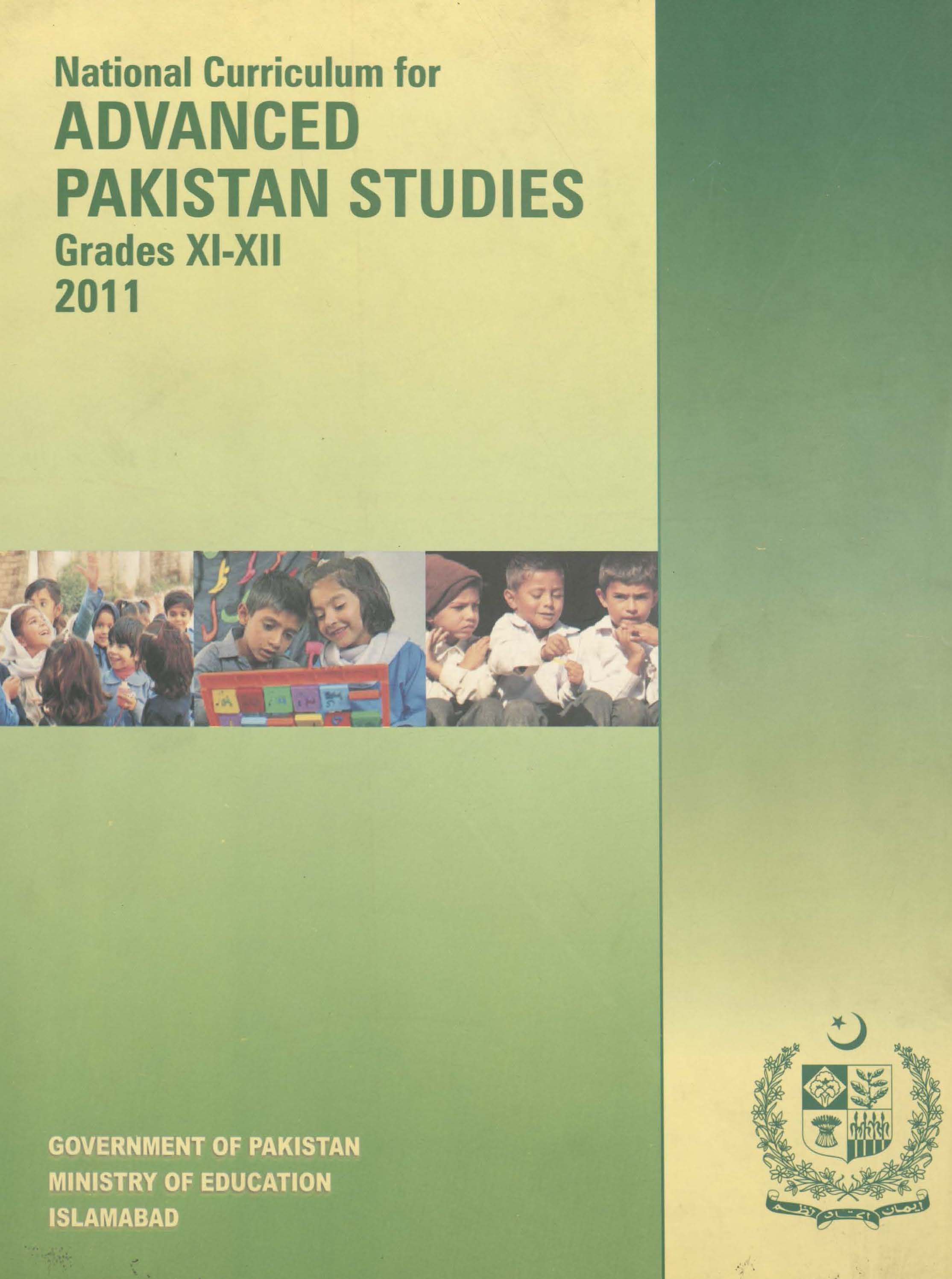 National Curriculum for Advanced Pakistan Studies (Grade XI-XII)