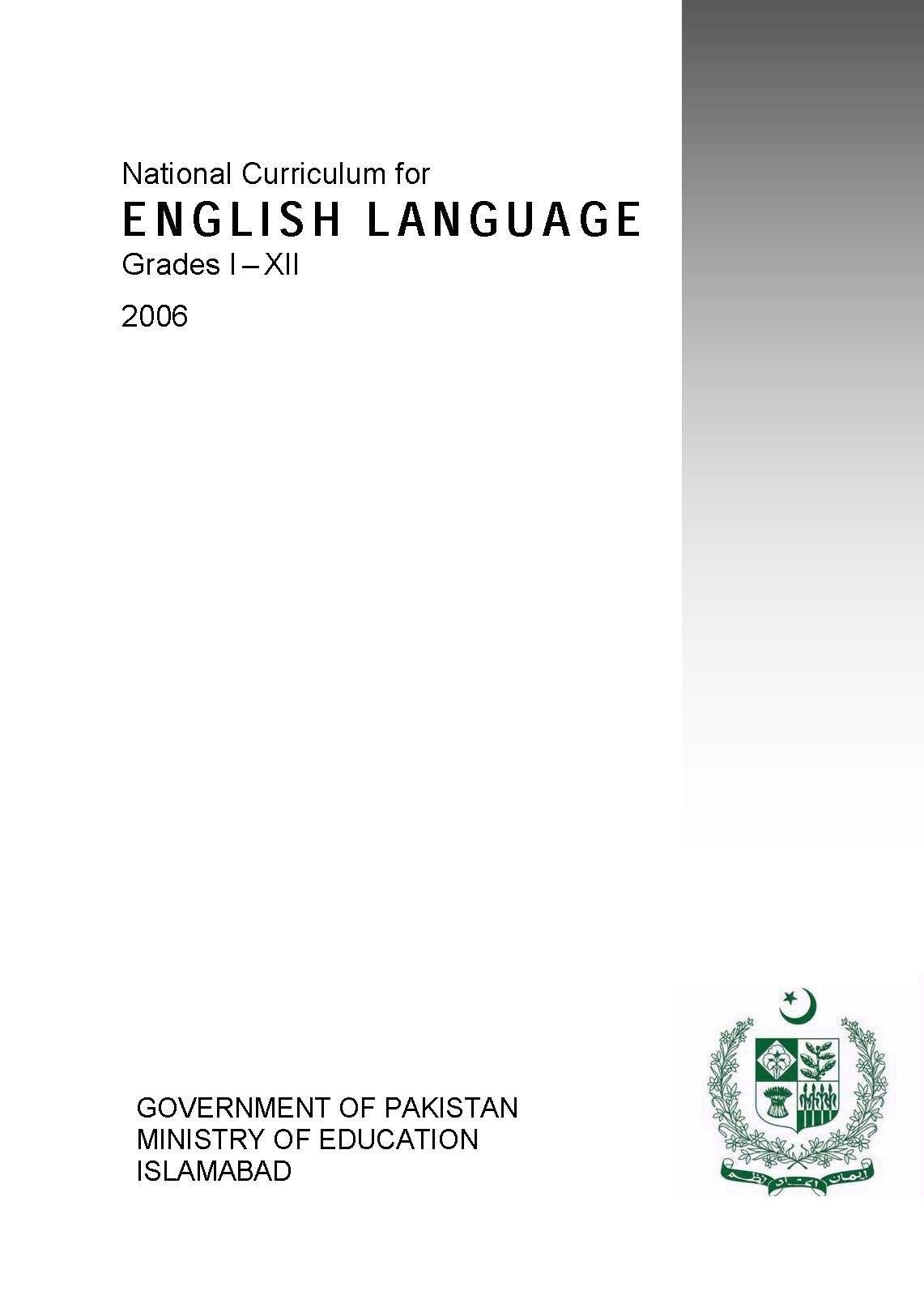 National Curriculum for English Language (Grade I-XII)