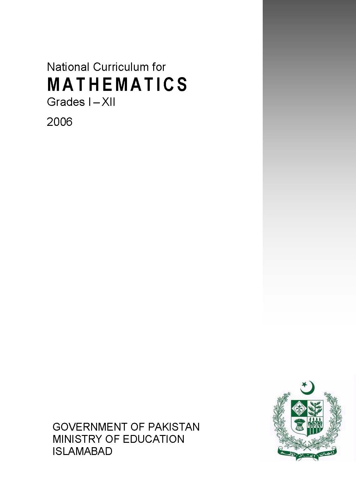 National Curriculum for Mathematics (Grade I-XII)