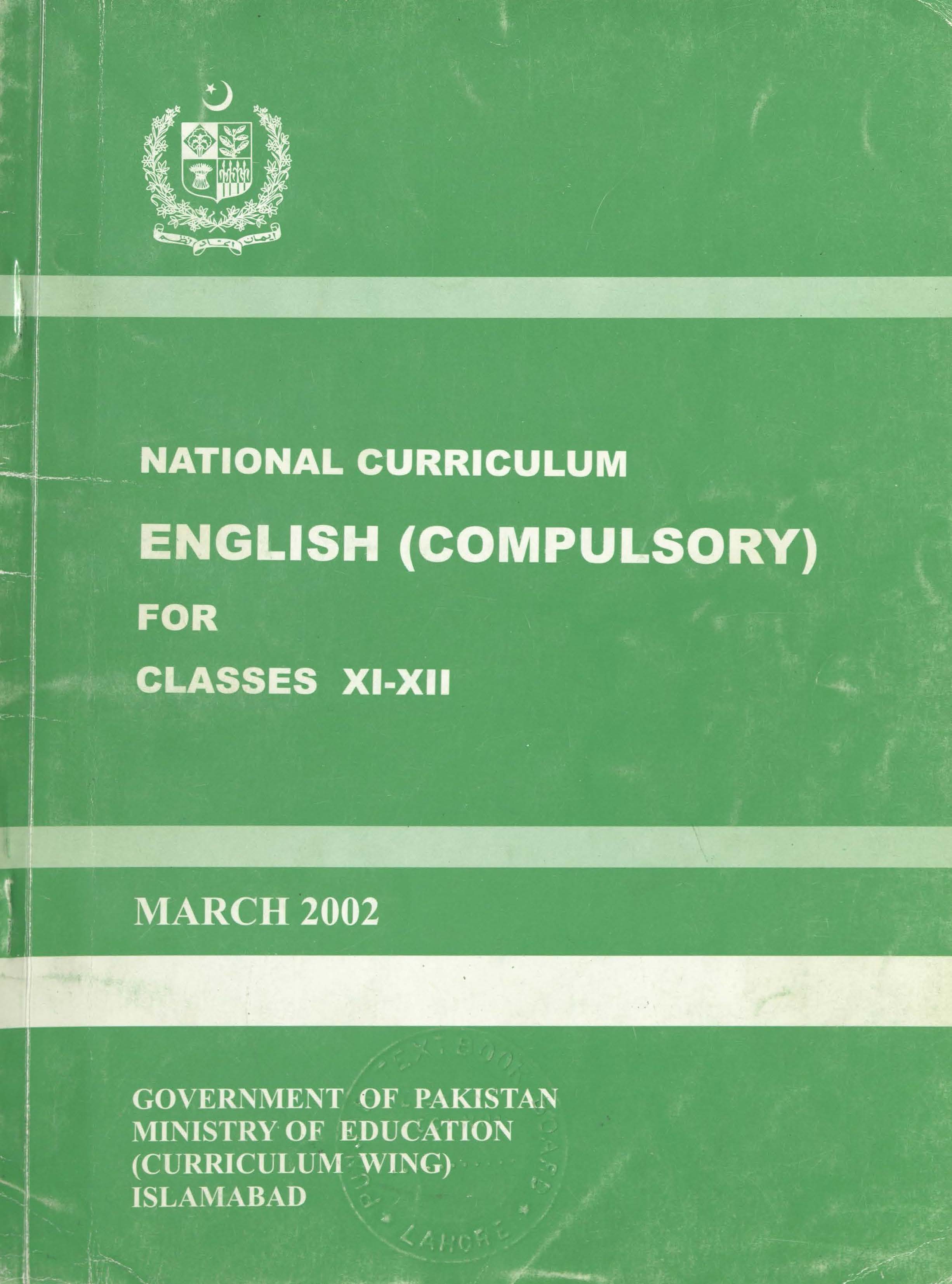 National Curriculum English Complusory (Grade XI-XII)