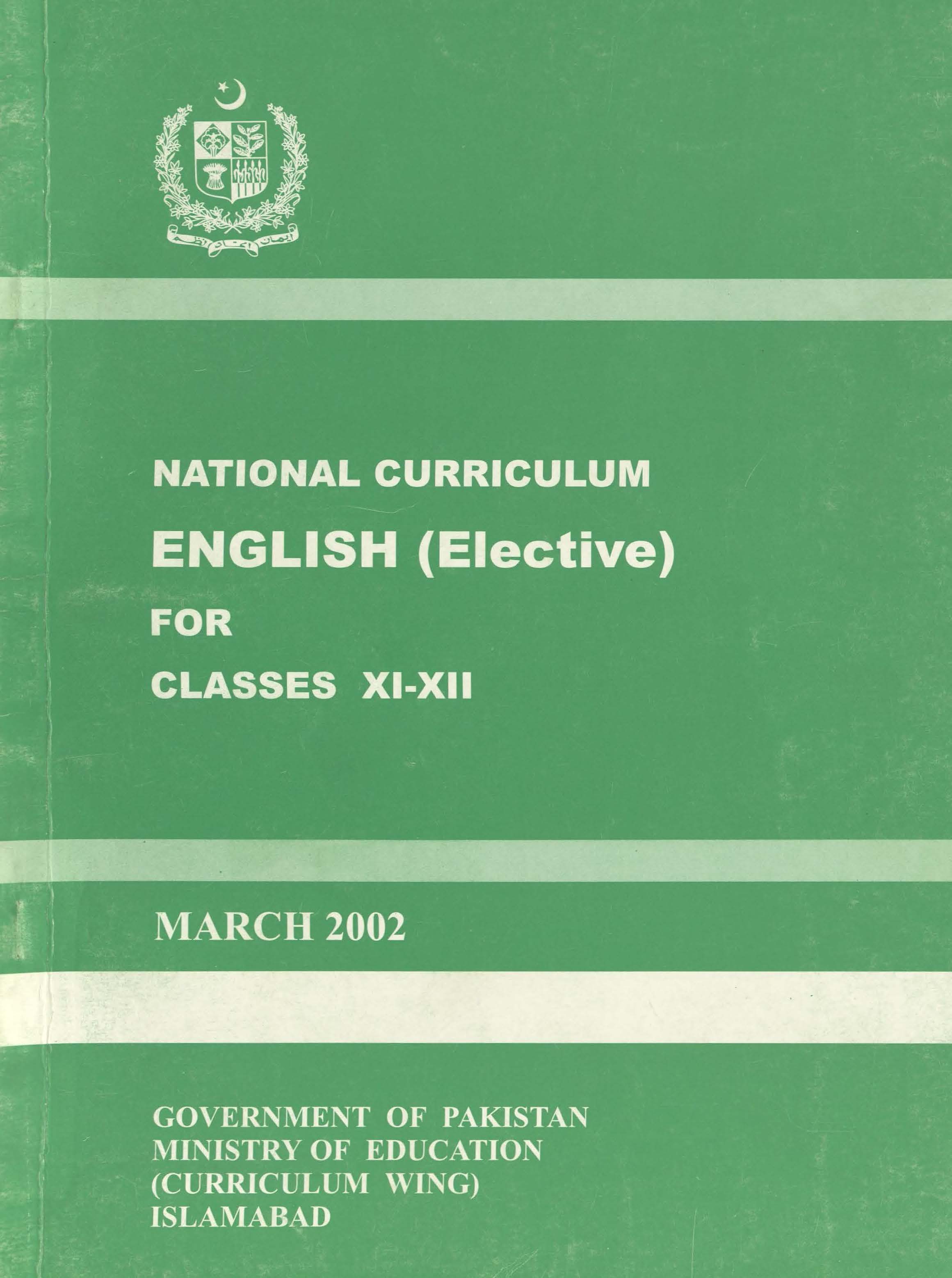 National Curriculum English Elective (Grade XI-XII)