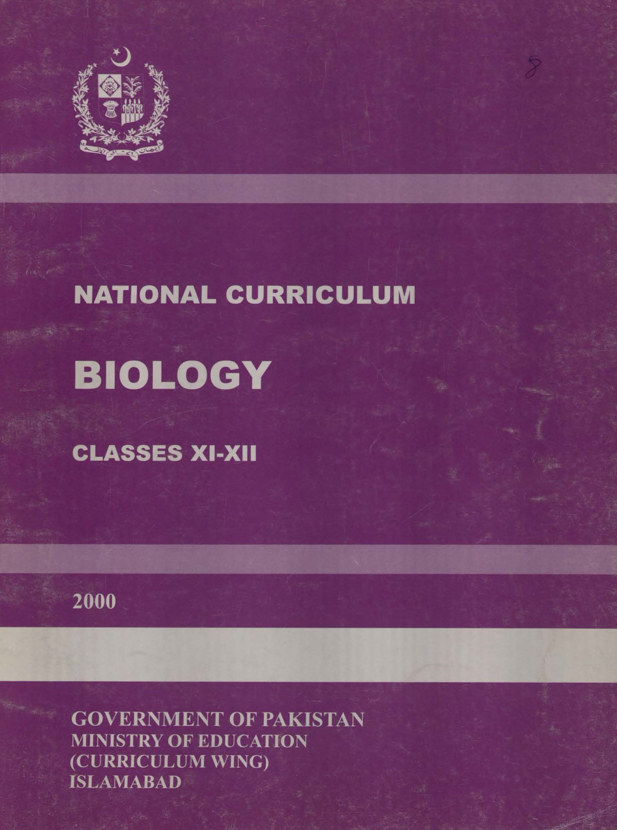 National Curriculum Biology (Grade XI-XII)