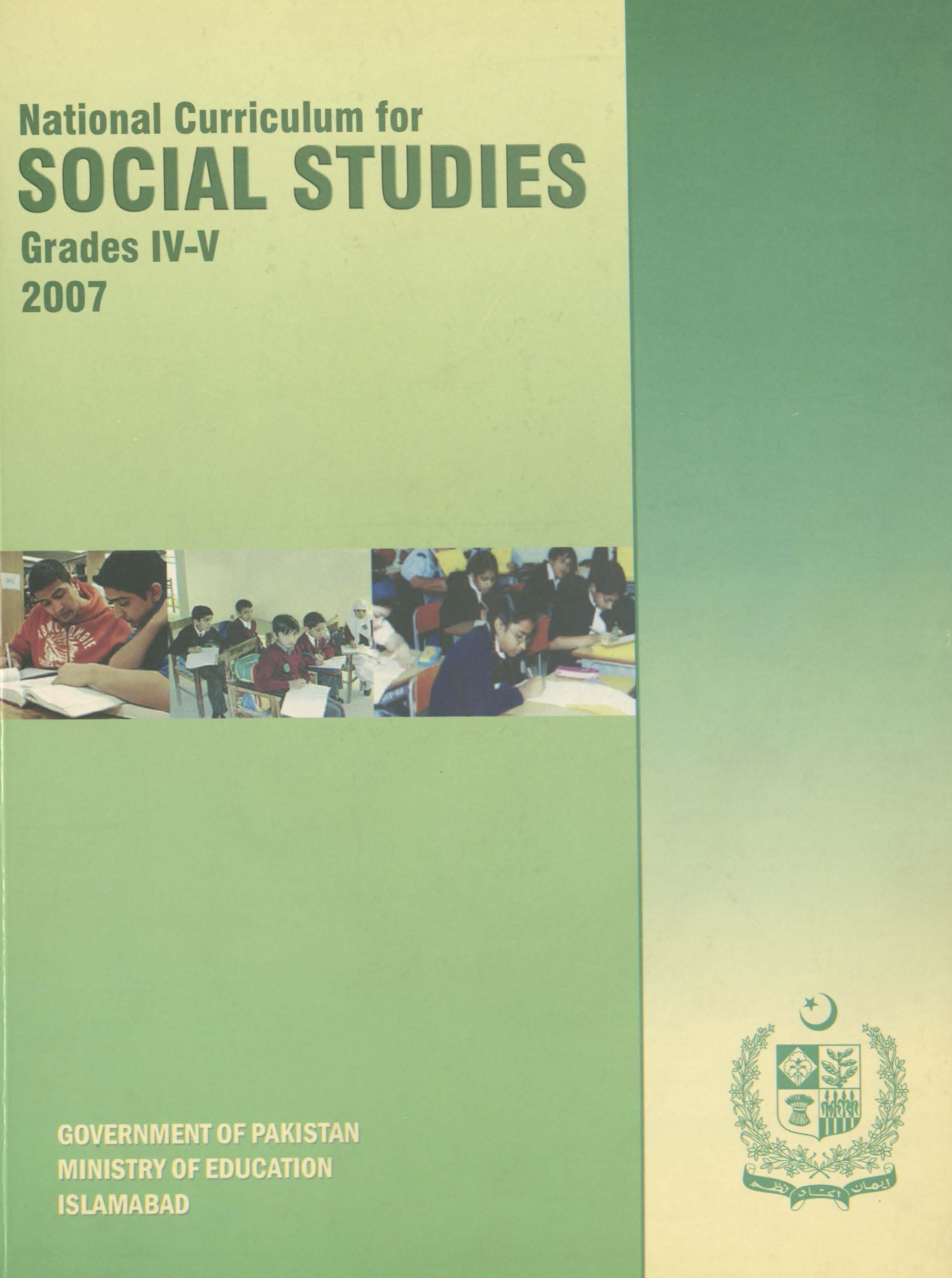 National Curriculum for Social Studies (Grade IV-V)