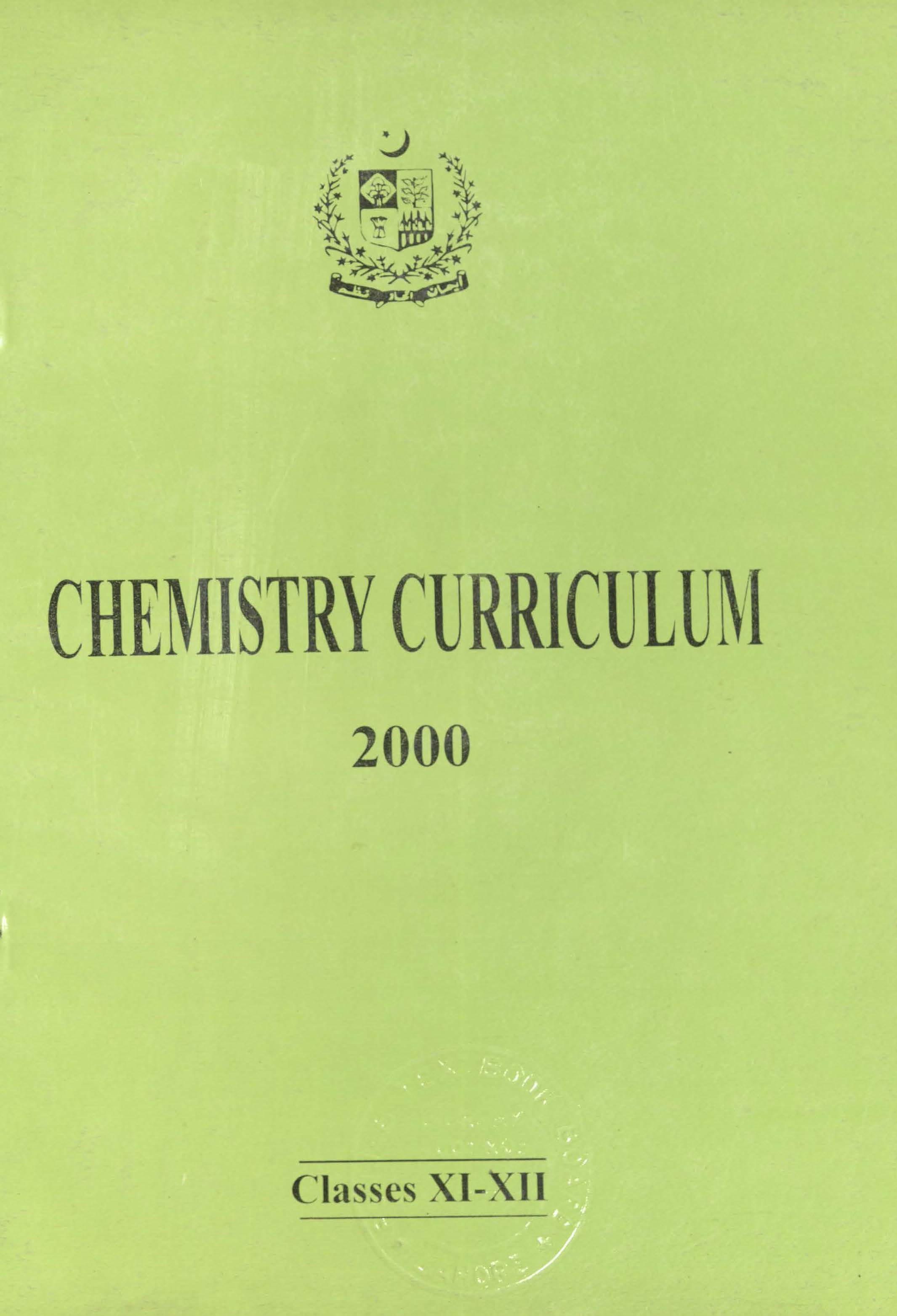 Chemistry Curriculum (Grade XI-XII)