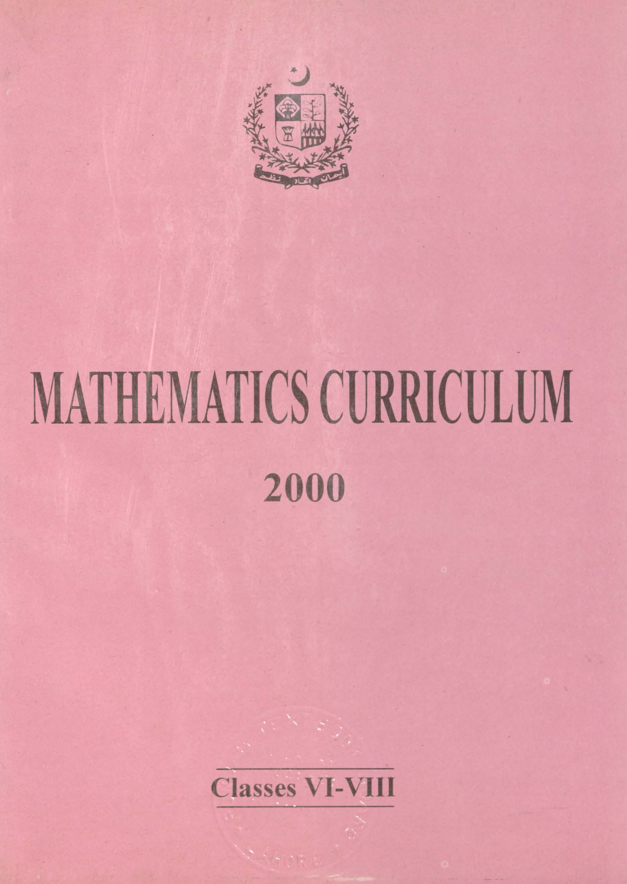 Mathematics  Curriculum (Grade VI-VIII)