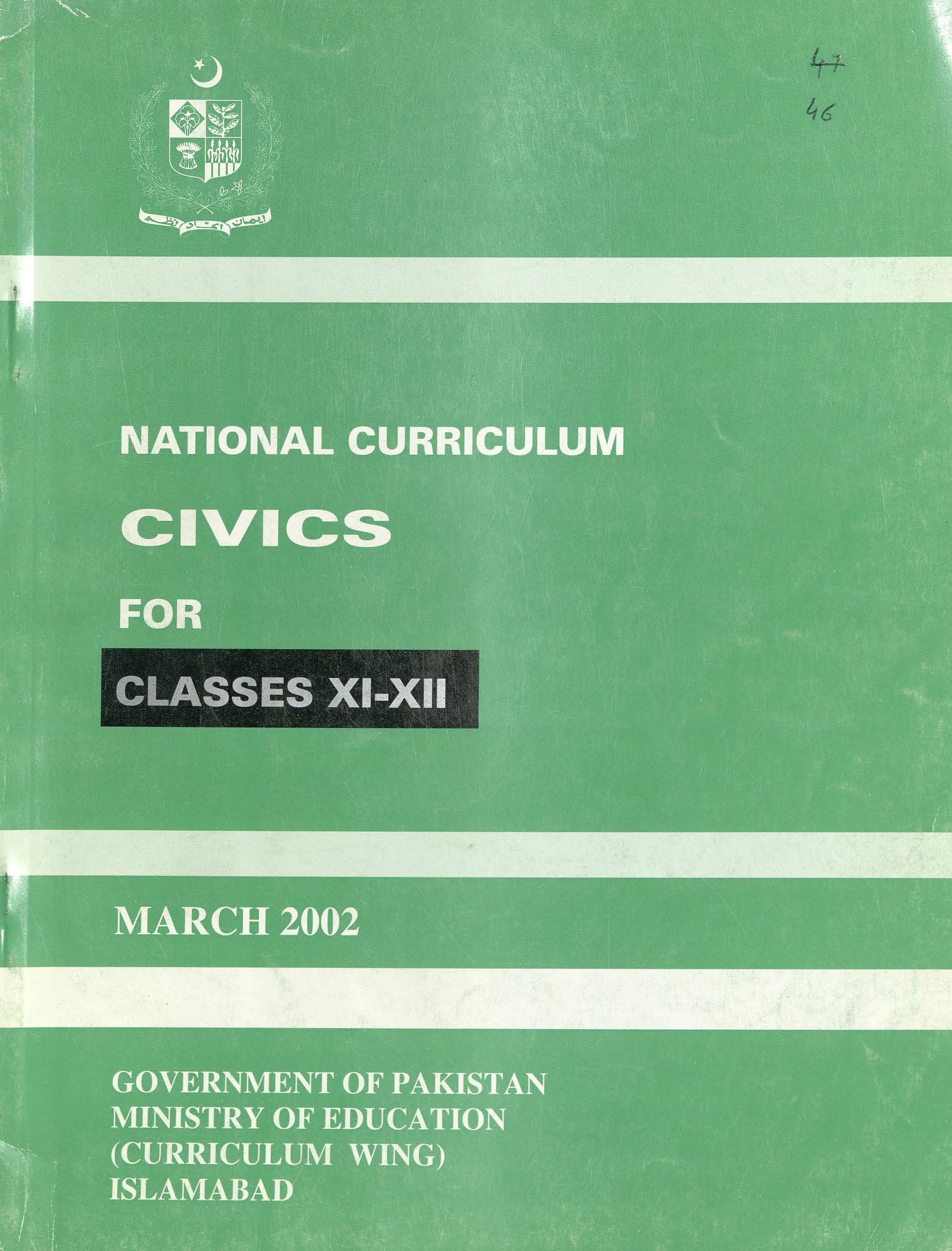 National Curriculum Civics (Grade XI-XII)